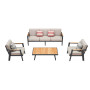 3-Seater Set (3-Seater Sofa + 2 Lounge Armchairs + Coffee table) with cushions HIGOLD EMOTI 697720